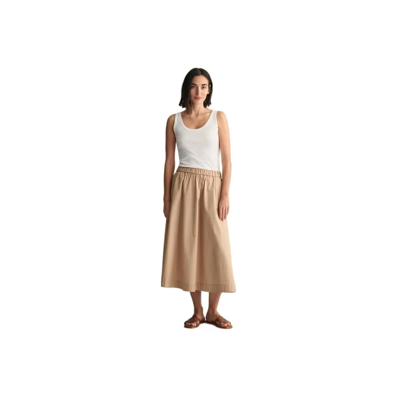 GANT Casual Long Skirt Women's Khaki-0