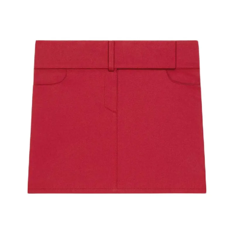 Courrèges Belted Miniskirt 'Ruby'-0