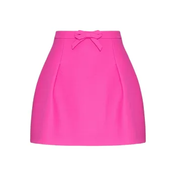 Valentino Crepe Couture Bow Detailed Mini Skirt