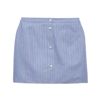 PRADA Striped Straight Hem Mini Skirt