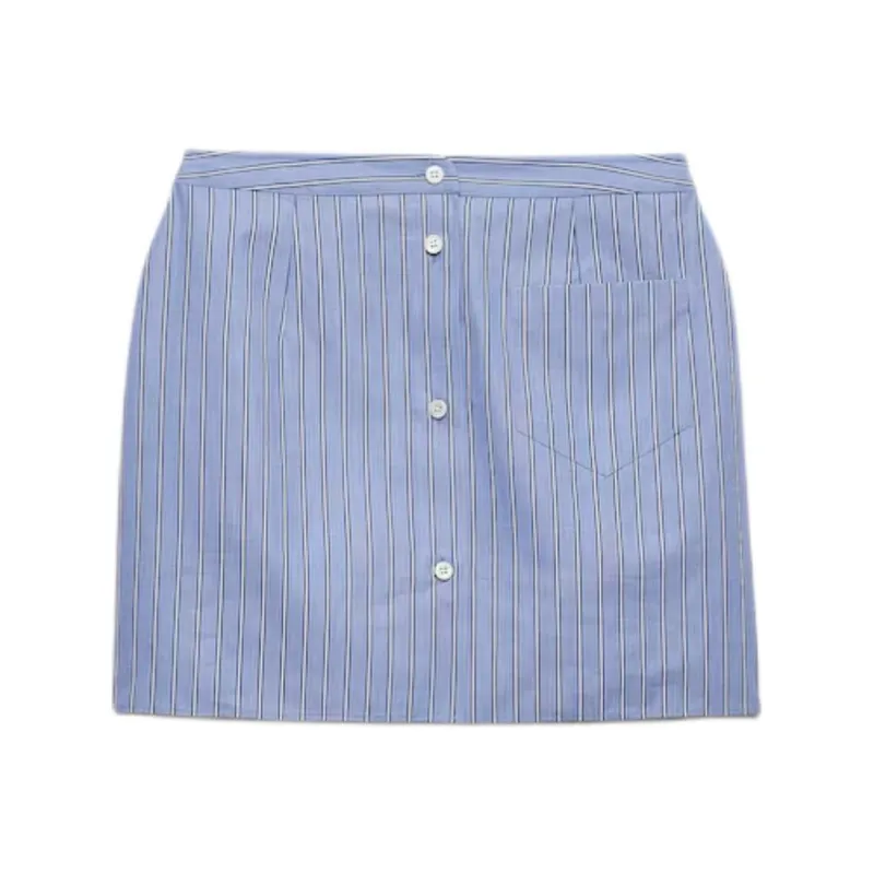 PRADA Striped Straight Hem Mini Skirt-0
