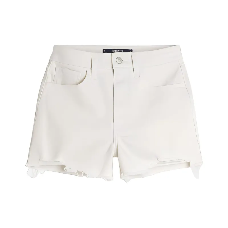 Hollister Denim Shorts Women's Cream-0
