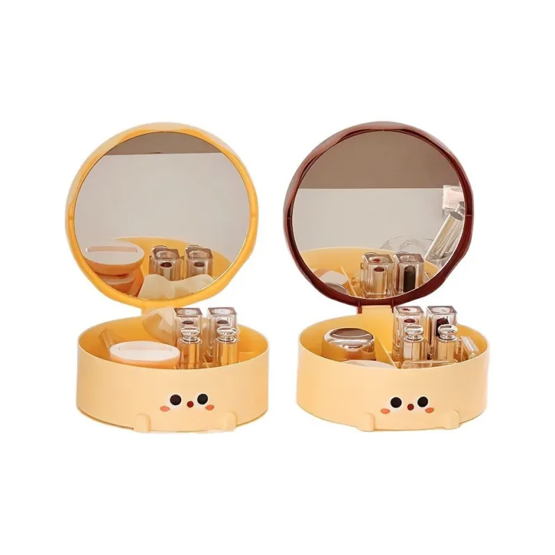 Future Maple Milk Cute Cake Make Up Mirrors Multifunction Mirror Finish Storage Box-5