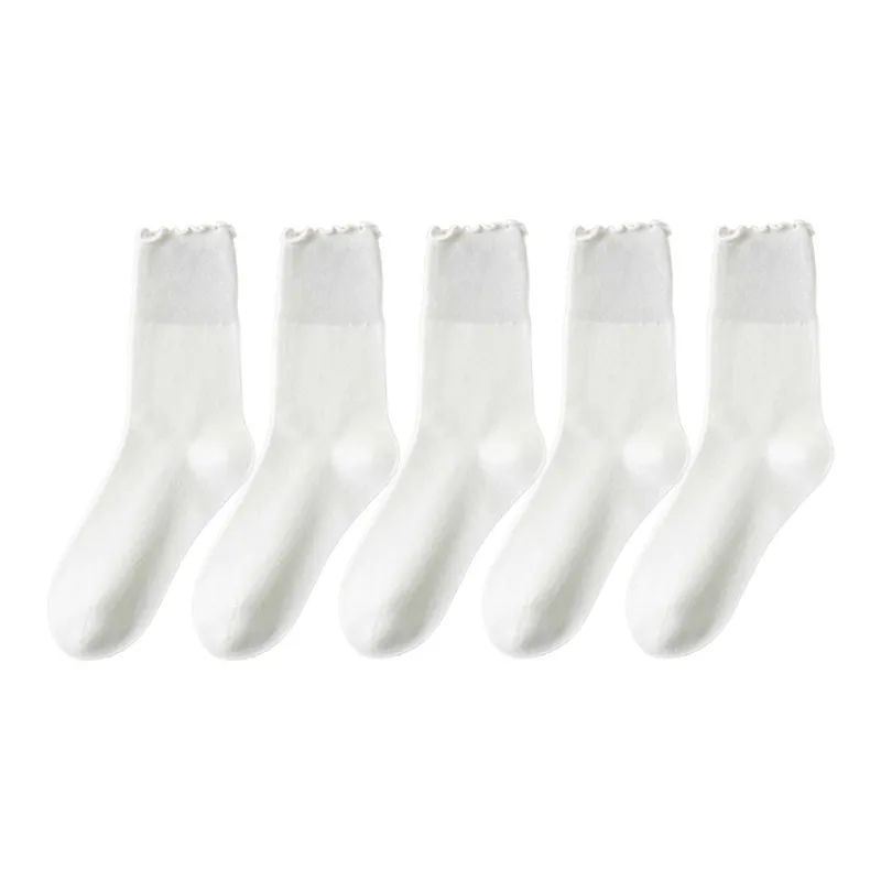 MIIOW Mid Calf Socks Women's 5 Pack-20