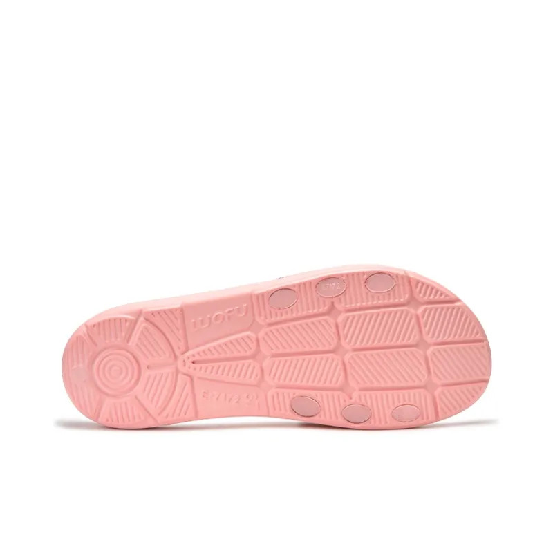 LUOFU Slide Slippers Women's Shimmery Powder/Shimmery Black/Shimmery Bean Paste-9