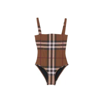 Burberry Vintage Check One Piece Swimsuit 'Birch Brown'