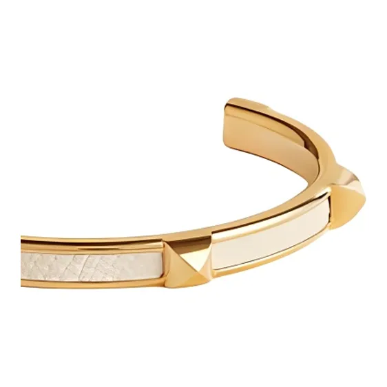 HERMES Calfskin, Metal Bracelets Unisex White-2