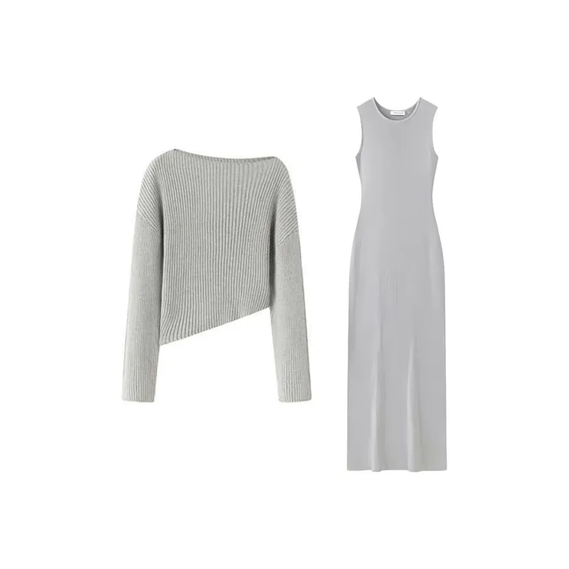 VIKTORIACHAN SS24 Skirt Set Women's Gray-0