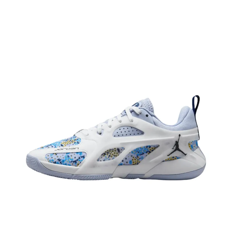 Jordan Heir Collection Anti Slip Wear Resistant Low Top Basketball Shoes Women's Blue White-0