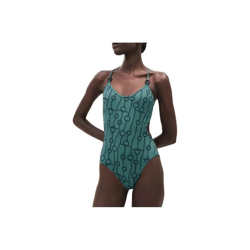 HERMES One-Piece Swimsuits Women's Oxford Green-0