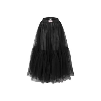 MARDI MERCREDI SS24 Casual Long Skirt Women's Diamond Black