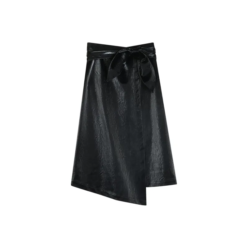 BLUEerror Casual Long Skirt Women's Black-0