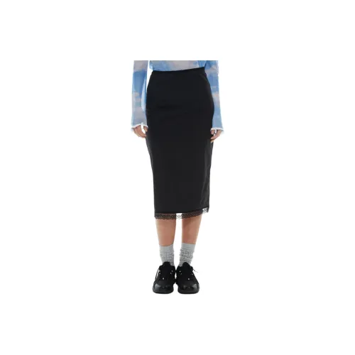 TAXIPHONE Casual Long Skirt Women's Black