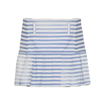 PRADA Striped Poplin Mini Skirt