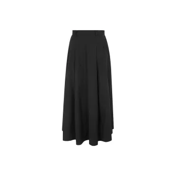 3COLOUR Casual Long Skirt Women's Classic Black