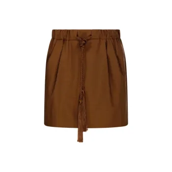 MaxMara Tabarin Tassel Detailed Mini Skirt