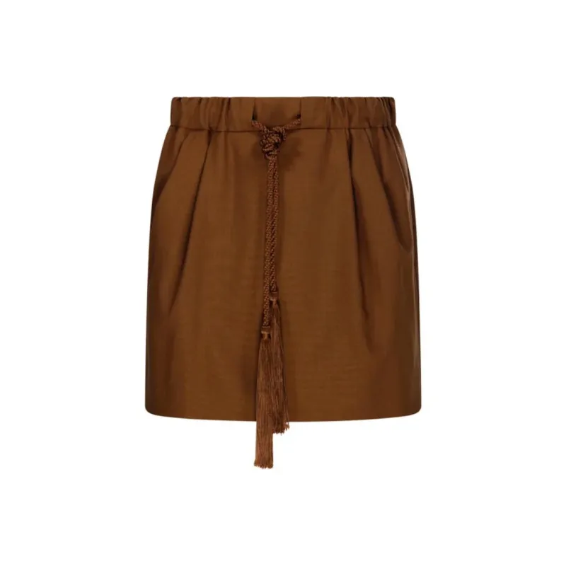MaxMara Tabarin Tassel Detailed Mini Skirt-0