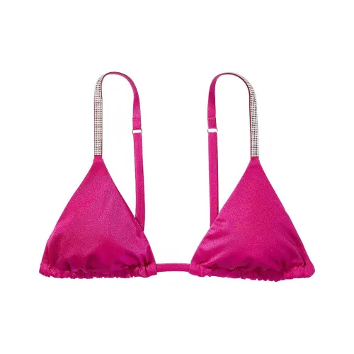 Victoria's Secret Shine Strap Triangle Bikini Top / Berry Blush Bikini Women's Berry Red
