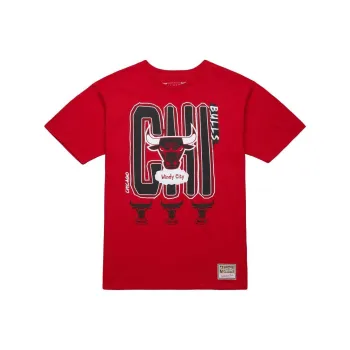 Mitchell & Ness SS25 T Shirt Unisex Red