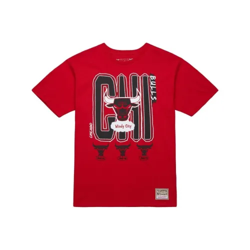 Mitchell & Ness SS25 T Shirt Unisex Red