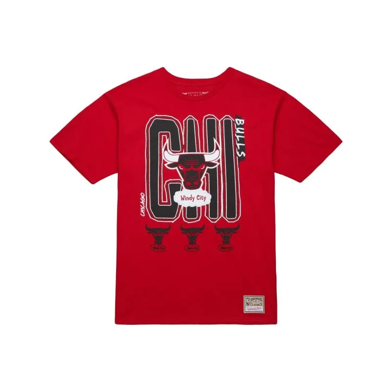 Mitchell & Ness SS25 T Shirt Unisex Red-0