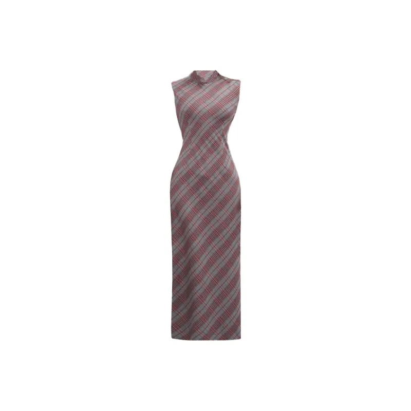PAZZO Sleeveless Dresses Women's Plaid-0