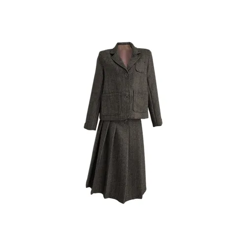 Manekniv Skirt Set Women's Job's Tears Gray