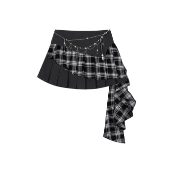 CUWU Casual Short Skirts Women's Gray