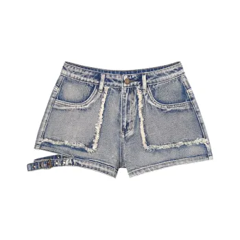 LA CRAWFISH Denim Shorts Women's Fresh Blue