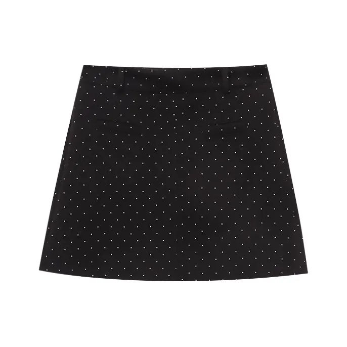 CHARM PICK Casual Short Skirts Women's Black-0