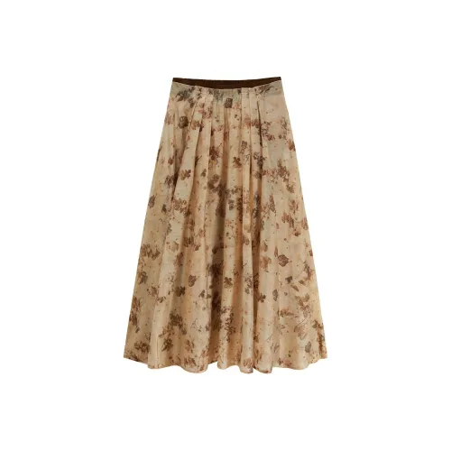Insect Casual Long Skirts Women's Palm Flower Language