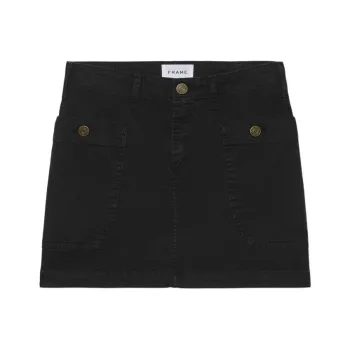FRAME SS24 Denim Short Skirts Women's Black