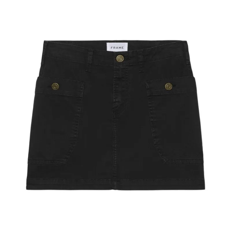 FRAME SS24 Denim Short Skirts Women's Black-0
