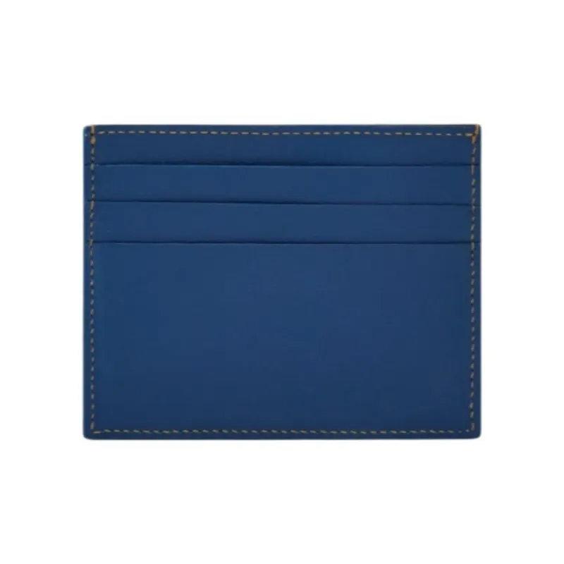 FERRAGAMO Cow Leather Card Holder Regular Women's Blue Green-2