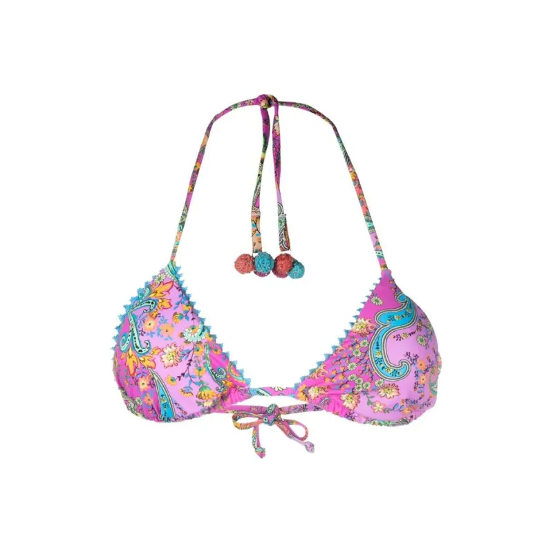 Twinset Paisley-print Triangle Bikini Top-0