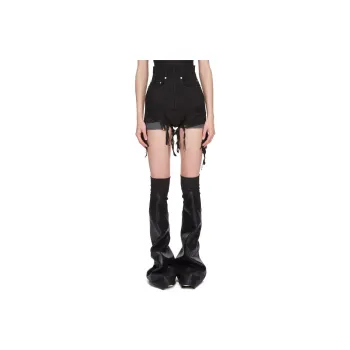 Rick Owens DRKSHDW Lido Dirt High Waist Denim Shorts