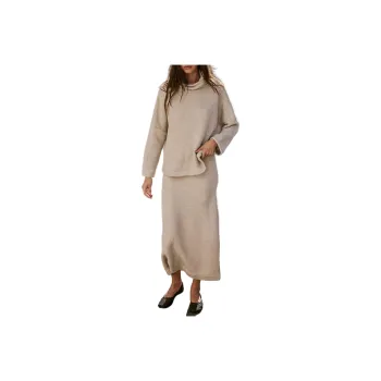 FREE PEOPLE Milley Reversible Set Skirt Set Women's Wet Plaster/Mud Gray