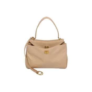 Balenciaga Rodeo Calfskin One Shoulder Handbag Small Size Women's Khaki