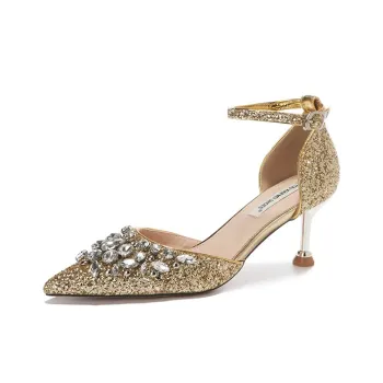 QITUMAUL Shining Slim Heel High Heels Women's