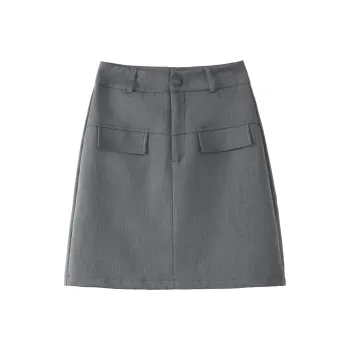 0571 Family Casual Short Skirts Women's Gray