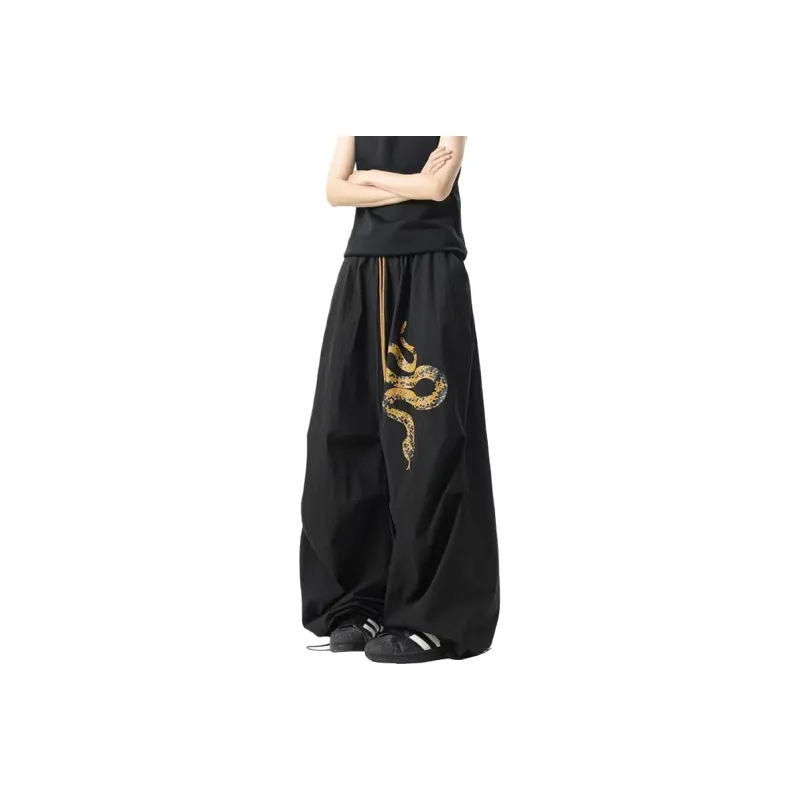 PISYPOX Casual Pants Unisex Black-0