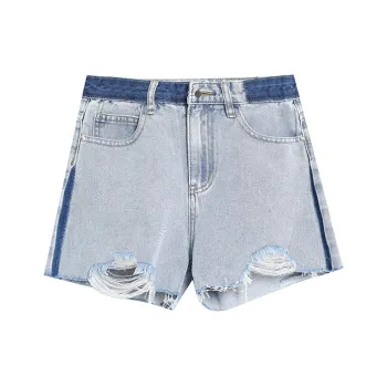 Pzhk Denim Shorts Women's Light Blue