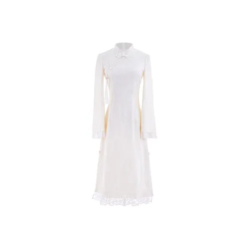 Blovelan Cheongsam Women's Light Yellow