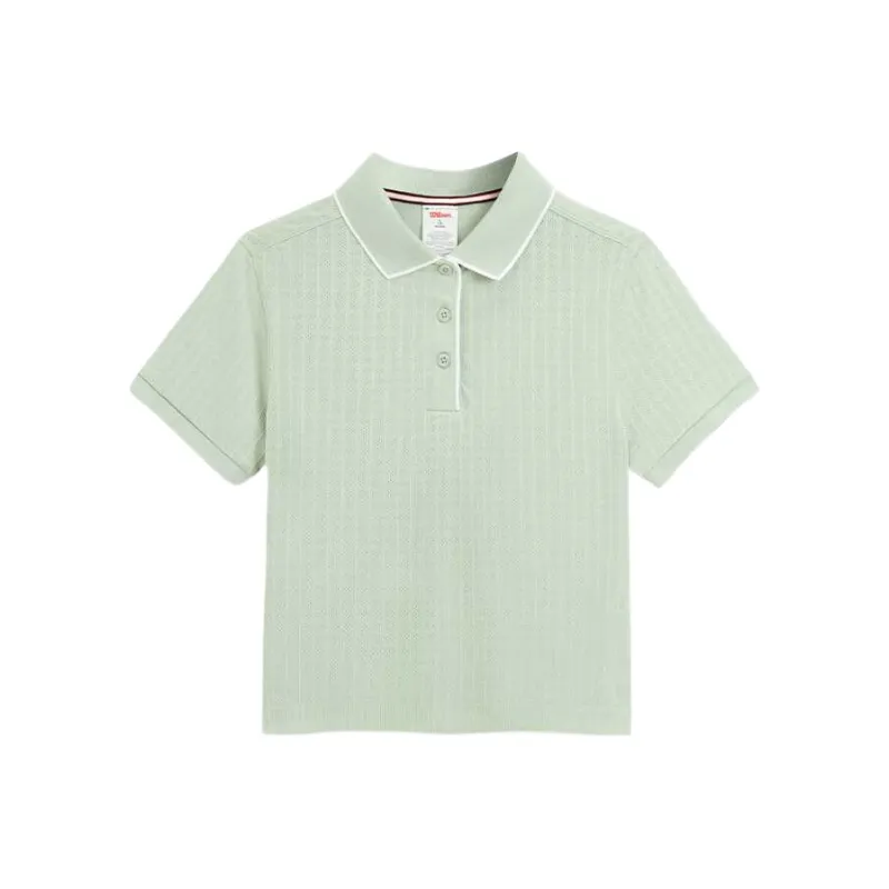 Wilson Tennis Top Women's Water Gray Green-0