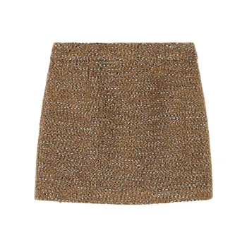 Bebe FW24 Casual Short Skirts Women's Coffee