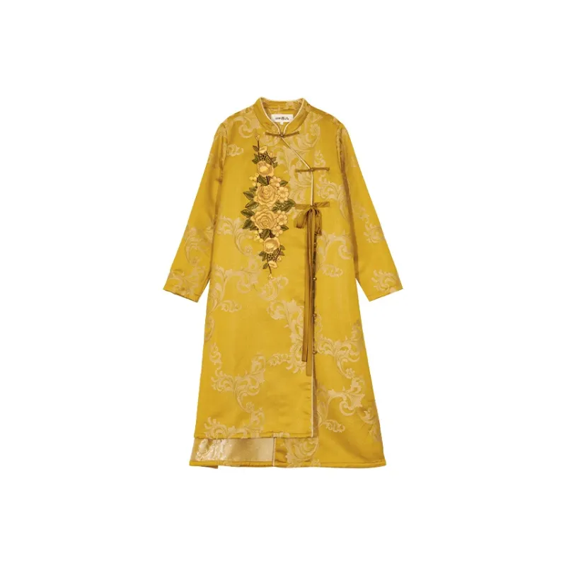 Gichugure Cheongsam Women's Yellow-0