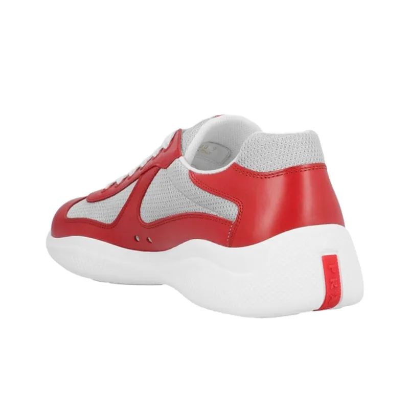 PRADA America's Cup Low Top Casual Shoes Men's Red-2