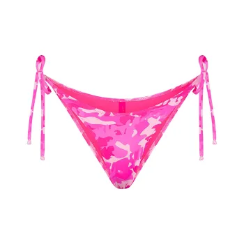 SKIMS SIGNATURE SWIM DIPPED TIE BOTTOMS Swimming Shorts Women's Pink Skims Camo/Pink Camouflage