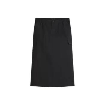 Vans Riley Parachute Cargo Skirt Casual Long Skirts Women's Black