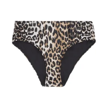 GANNI Leopard-print Bikini Bottoms